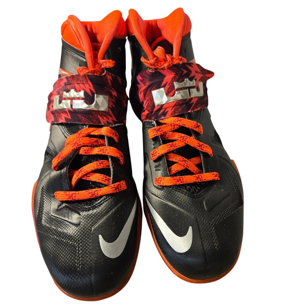 Nike LeBron Soldier 7 Black University Red Orange Basketball Shoes 603379-001 11